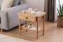 Hanah Home Daisy Drawer Mesa de Noche Natural y Madera